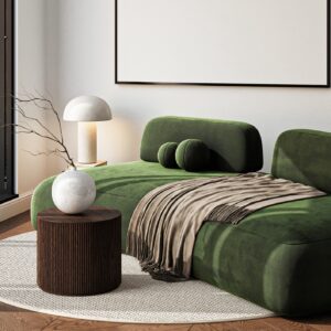Green sofa living room