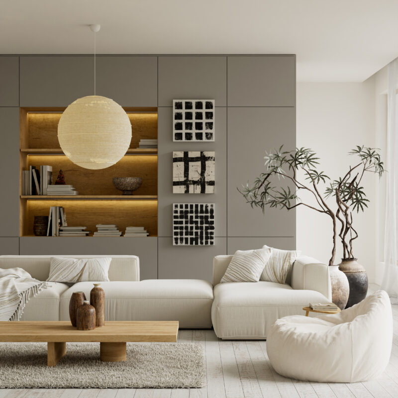 Contemporary minimalist living room