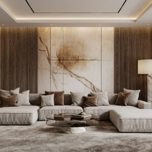 Contemporary interior with sofa